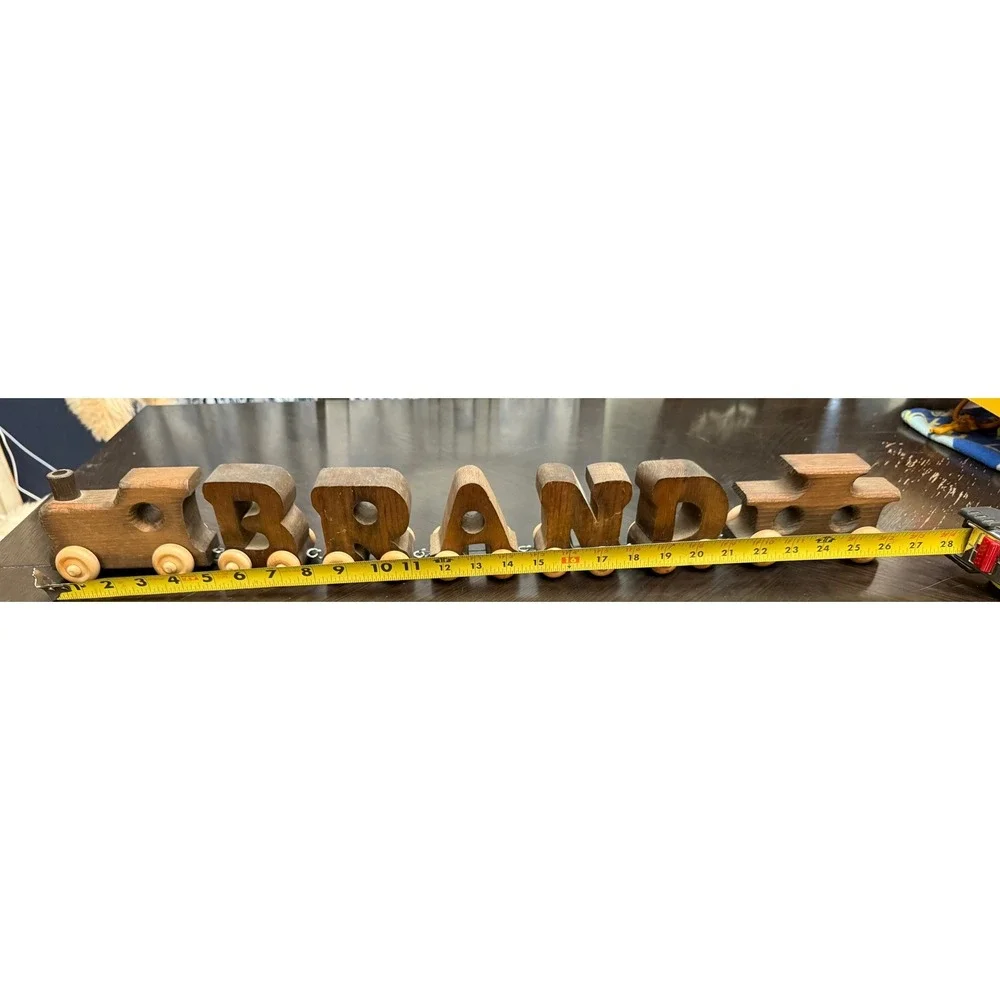 Vintage Handcrafted Wooden Name Train BRANDPersonalized Nursery Decor‎ 26 Inch
